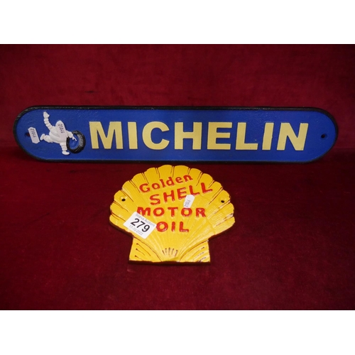 279 - 2 METAL SIGNS