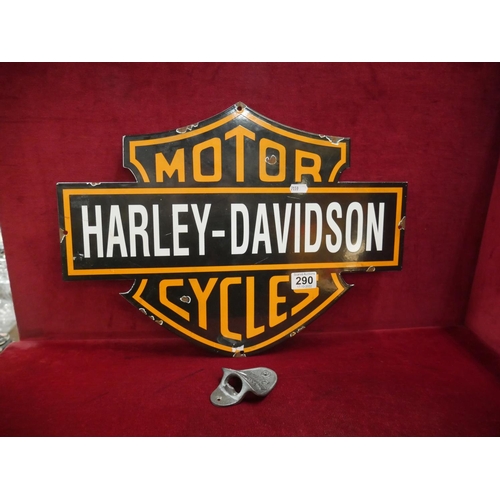 290 - 2 HARLEY DAVIDSON SIGNS