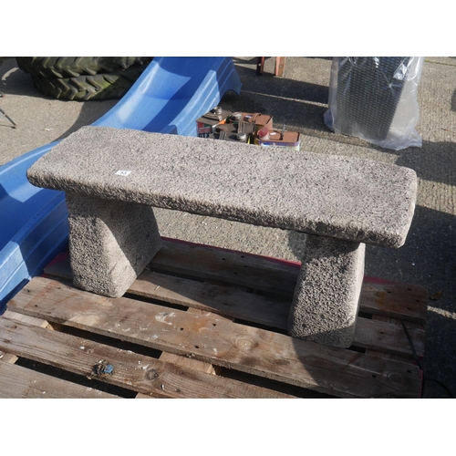 53 - CONCRETE GARDEN BENCH