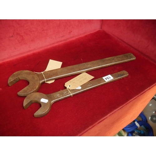 194 - 2 LARGE SPANNERS