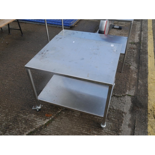 21 - STAINLESS STEEL TROLLEY