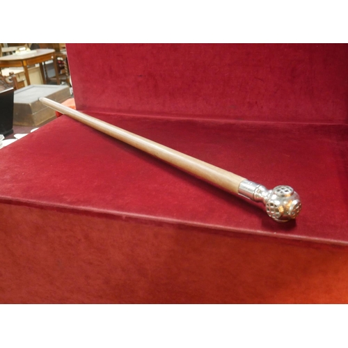 260 - SILVER PLATED WALKING STICK