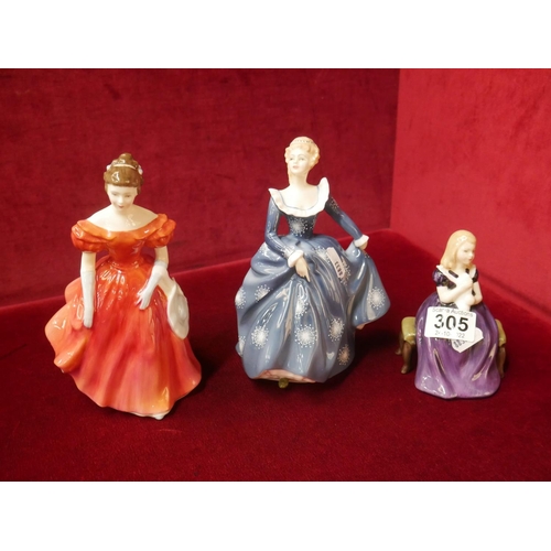 305 - 3 DOULTON FIGURES