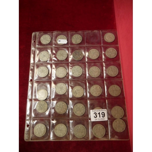 319 - SHEET OF PRE 47 COINS