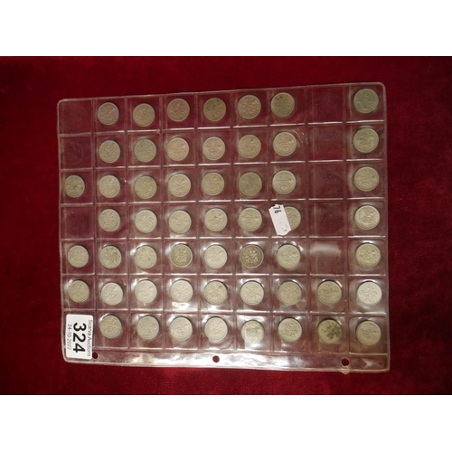 324 - PART SHEET OF PRE 47 COINS