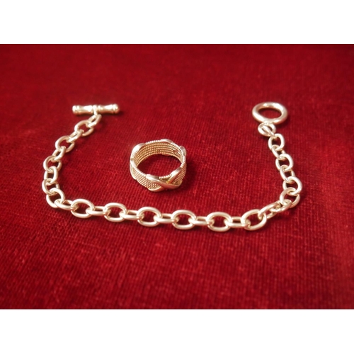 360 - SILVER BRACELET & RING