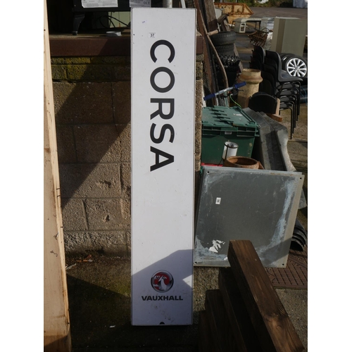 37 - VAUXHALL CORSA SIGN