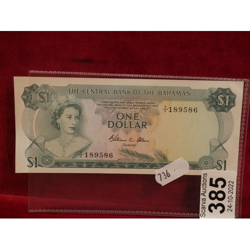 385 - BAHAMAS MINT BANK NOTE