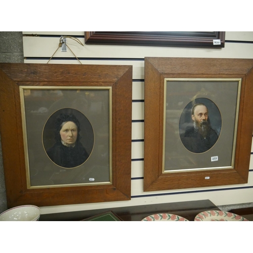 459 - PAIR OF 19TH C. PORTRAITS