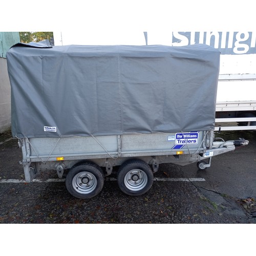 169 - 8 X 5 IFOR WILLIAMS TANDEM AXLE TRAILER - 10 YEARS OLD - STORED INSIDE - LITTLE USED - WITH PROPER F... 