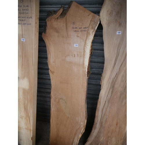 190 - SLAB OF OAK