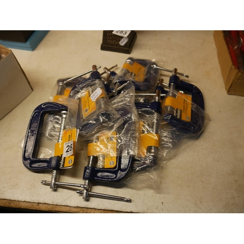 282 - LOT OF SMALL G-CLAMPS