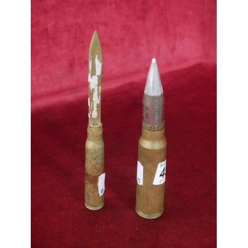 458 - 2  30mm TRENCH ART BULLETS