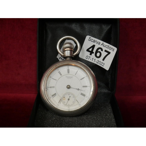 467 - SILVER POCKET WATCH