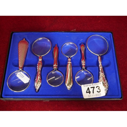 473 - CASED MAGNIFYING GLASSES