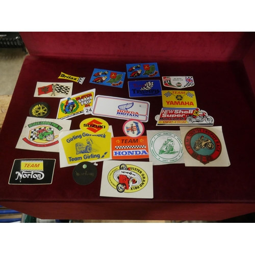 245 - LOT OF VINTAGE MOTORING STICKERS