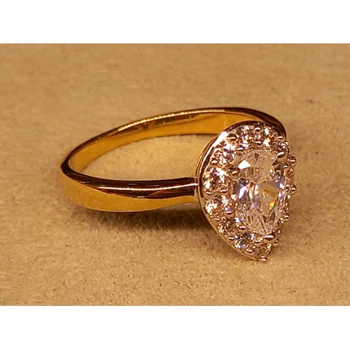 361 - NEW 9CT GOLD CLUSTER RING SIZE L