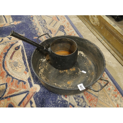 465 - HEAVY BLACK PAN & POT