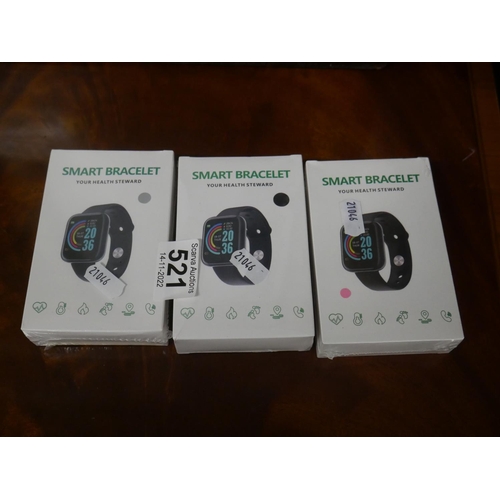 521 - 3 SMART BRACELETS