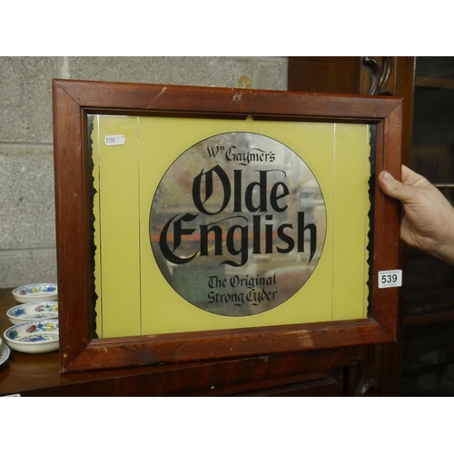 539 - OLDE ENGLISH ADVERTISING MIRROR