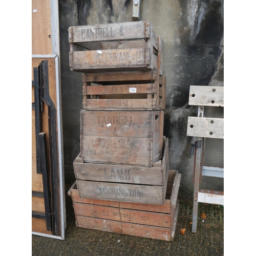 143 - LOT OF WOODEN CRATES