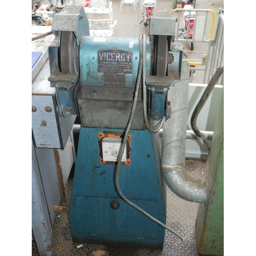 174 - SINGLE PHASE BENCH GRINDER ON STAND