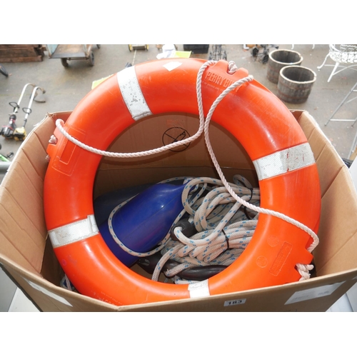 183 - BOX OF BOATING EQUIPMENT