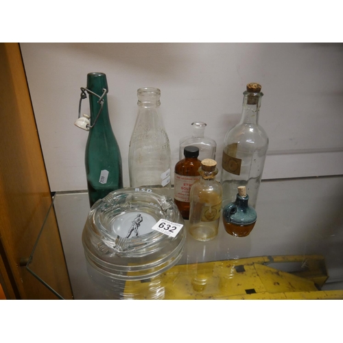 632 - OLD BOTTLES ETC