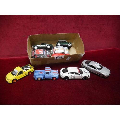 635 - BOX OF MODEL CARS