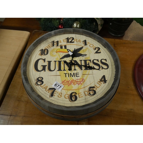 677 - GUINNESS CLOCK