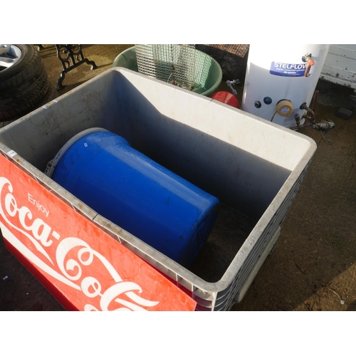 7 - PLASTIC BIN & BARREL