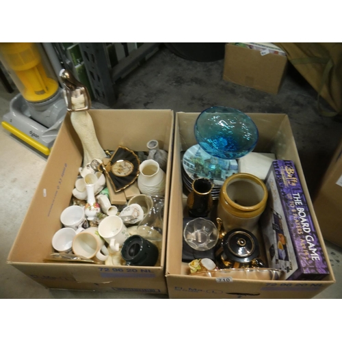 710 - 2 BOXES OF MIXED CERAMICS