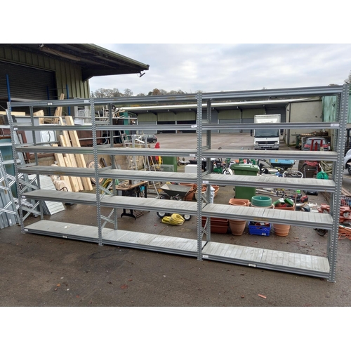 80 - 3 RUNNING BAYS OF ALUMINIUM SHELVES