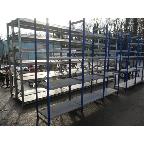 89 - 3 RUNNING BAYS OF SHELVING - WITH THE OPTION OF THE NEXT LOT