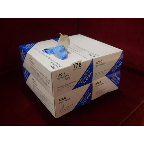 176 - 4 BOXES OF DISPOSABLE GLOVES