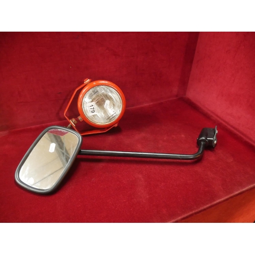 179 - FERGUSON PLOUGH LAMP & NEW MIRROR