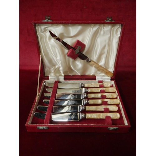 284 - CASED BUTTER KNIVES