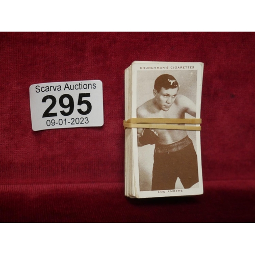 295 - ORIGINAL BOXING CIGARETTE CARDS - ALMOST COMPLETE SET