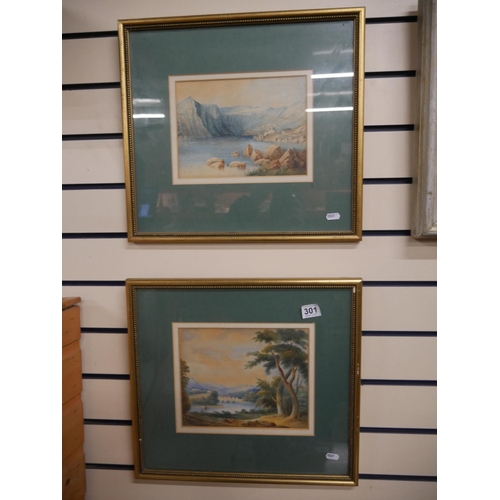 301 - PAIR OF 19TH C. WATERCOLOURS