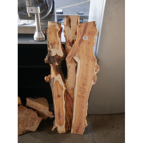 101 - 3 PIECES OF YEW WOOD