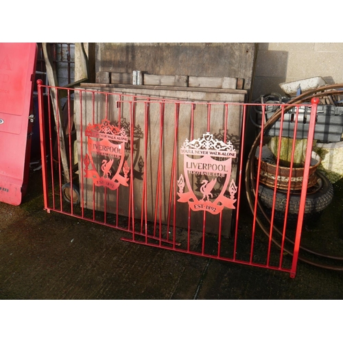 11 - 2 METAL RAILINGS WITH LIVERPOOL EMBLEMS