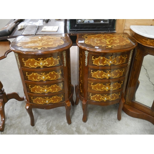 320 - PAIR OF INLAID SIDE CABINETS