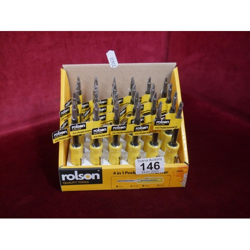 146 - BOX OF SCREWDRIVERS