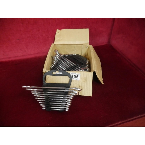 155 - BOX OF SPANNERS