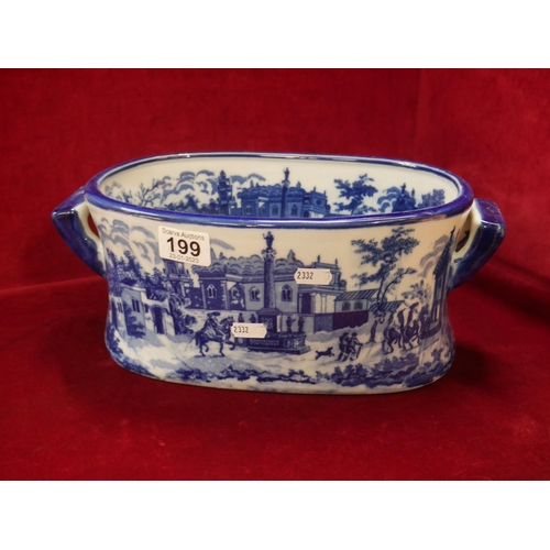 199 - BLUE & WHITE PLANTER