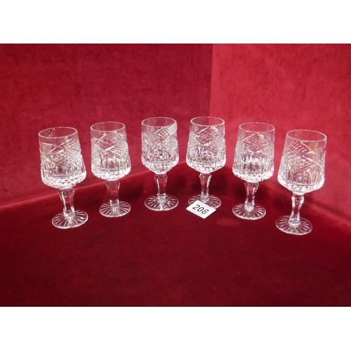 208 - 6 TYRONE SHERRY GLASSES