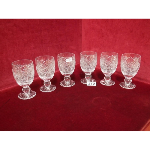 210 - 6 TYRONE WINE GLASSES