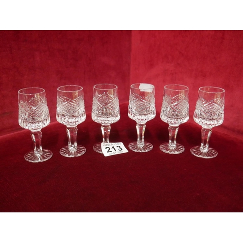 213 - 6 TYRONE LIQUEUR GLASSES