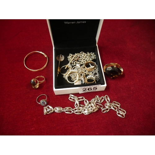 265 - BOX OF MIXED JEWELLERY