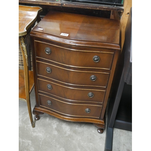 295 - SERPENTINE 4 DRAWER CHEST